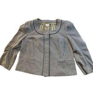 Anthropologie Coquille Eyes for You blazer/jacket geometric print sz 10